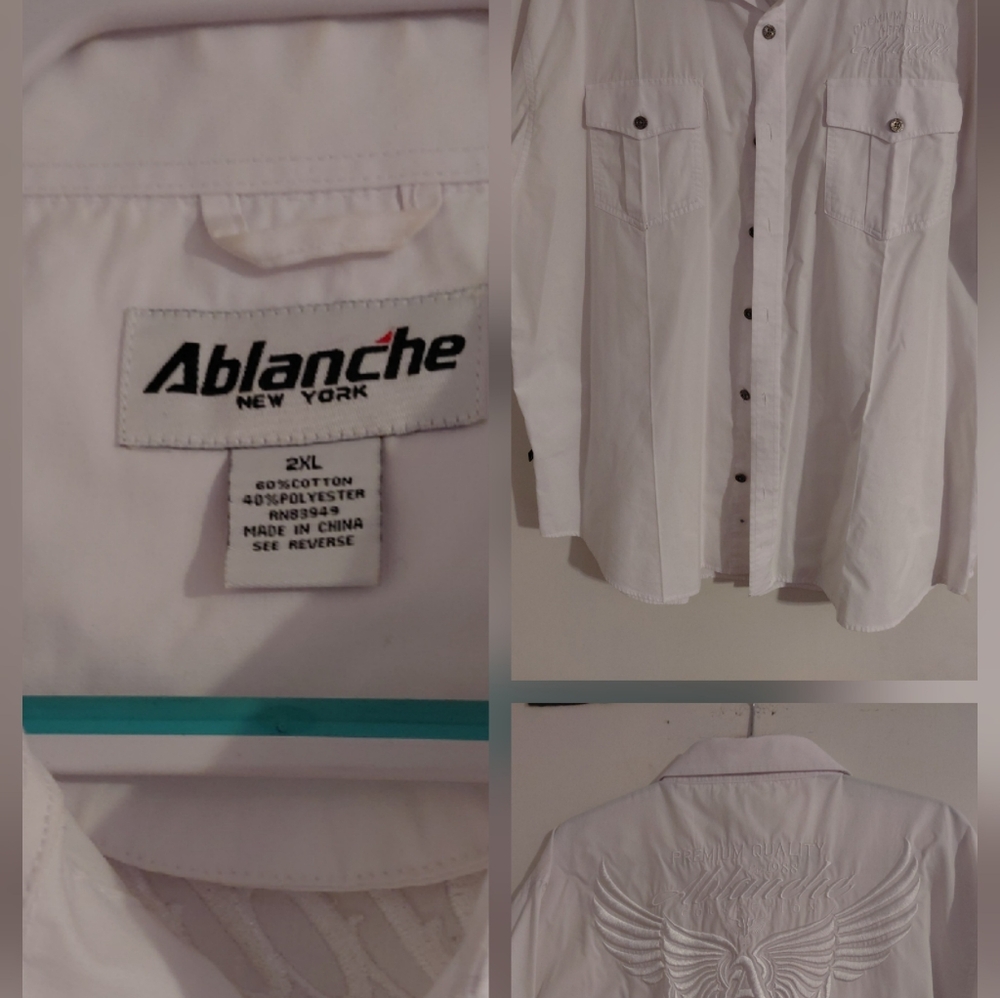 Men Collection White Shirts 2X & 2XL BUNDLE, 3 shirts $25, good condition